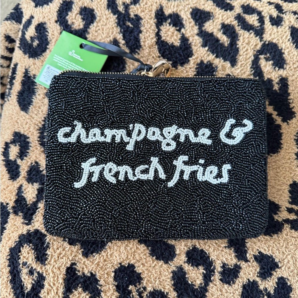 KATE SPADE x Target collab. Champagne & French fries clutch. NWT